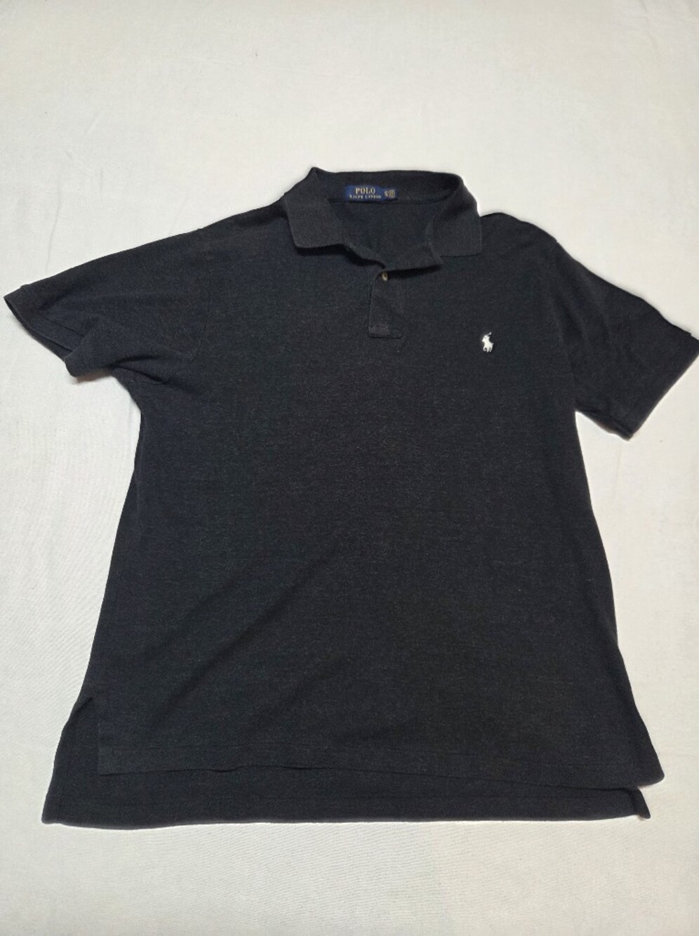 Polo by Ralph Lauren Black Polo with White Pony Logo Size LT
